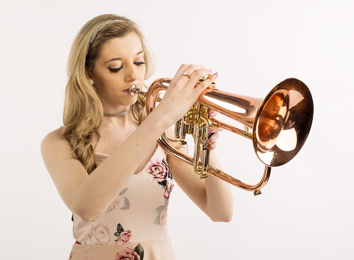 Jemma Andrews trumpet portrait